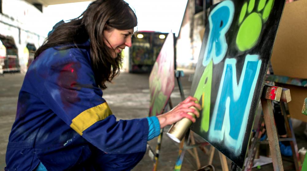 Slide 4: Graffiti Workshop met de hele familie in Antwerpen